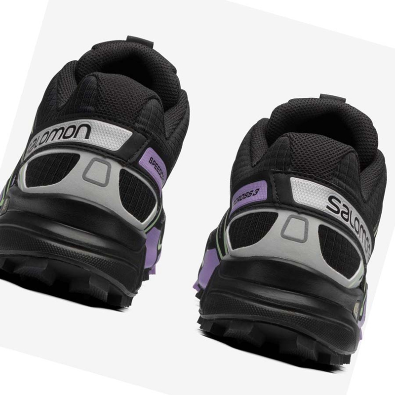 Salomon SPEEDCROSS 3 Sneakers Dames Zwart Paars | 29150-WNEL