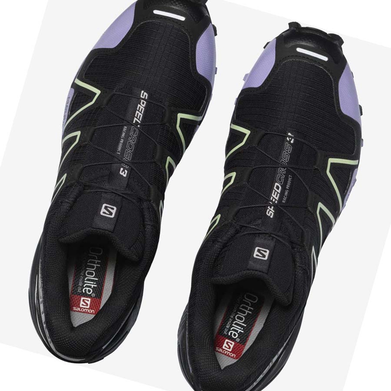Salomon SPEEDCROSS 3 Sneakers Dames Zwart Paars | 29150-WNEL