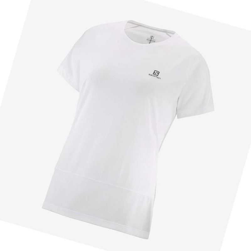 Salomon CROSS RUN T-shirts Dames Wit | 14530-TURY