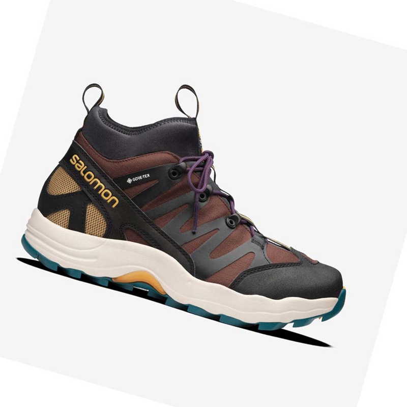 Salomon XA PRO 1 MID GORE-TEX Sneakers Heren Chocola Zwart | 73264-YVDM